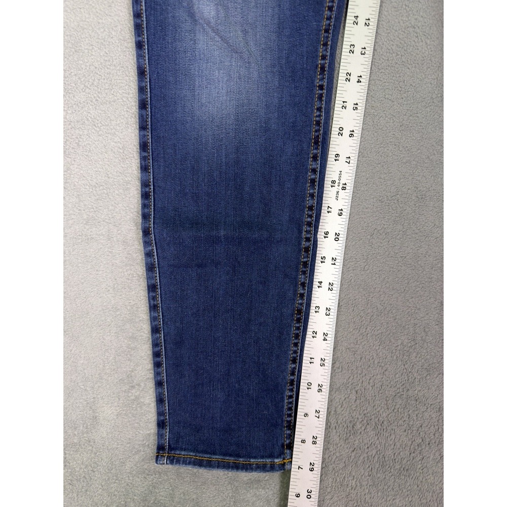 Fidelity Jeans Womens 32 Blue Mila Mid Rise Ankle Slim Distressed Denim Stretch - Picture 5 of 10